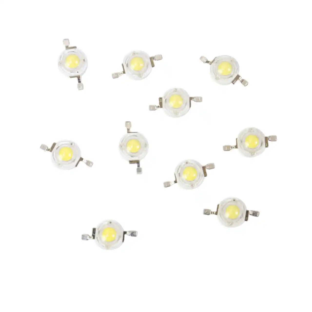 (10 pics) 3W White LED Chip – DC 3V-3.4V Super Bright SMD COB Light Emitter - Price in Bangladesh